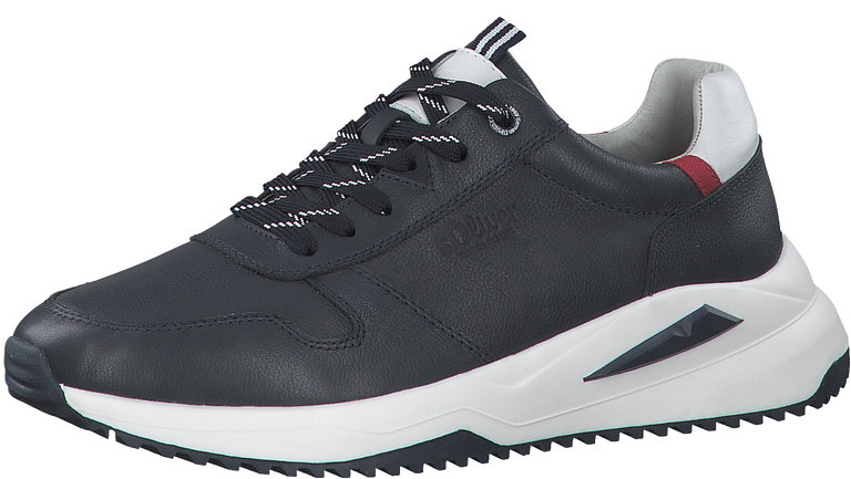 s.Oliver Sneaker 5-13609-38-805 mit Soft Foam - Leder - navyblau Herren